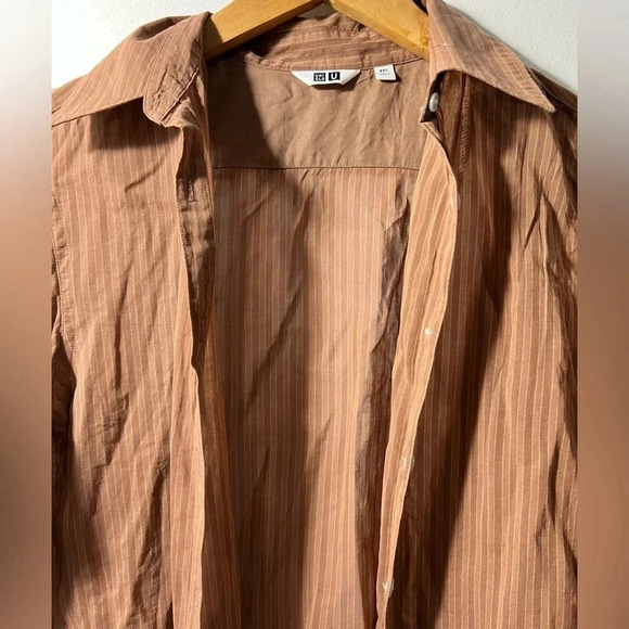 - MUNIQLO oversized Long-Sleeve shirt size XXS - Picture 4 of 6